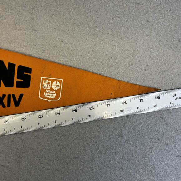 Vtg 1980 Pittsburgh Steelers Champions Pennant Gerry Moon Mullins 72 Autographed - Picture 7 of 8